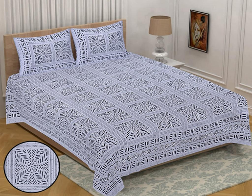 Bedsheets King Size with Pillow Covers (Pastels 012)