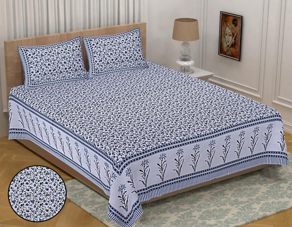 Bedsheets King Size with Pillow Covers (Pastels 015)