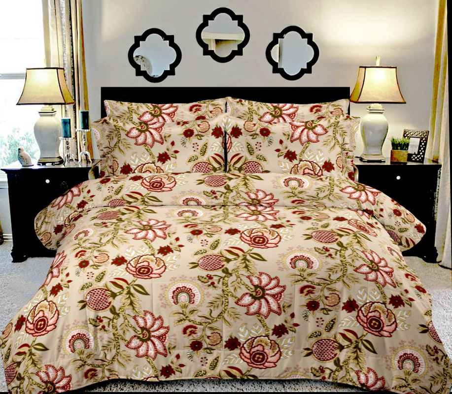 Bedsheets King Size with Pillow Covers (Roma 005